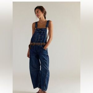 Free People We the Free Good Luck Barrel Overalls